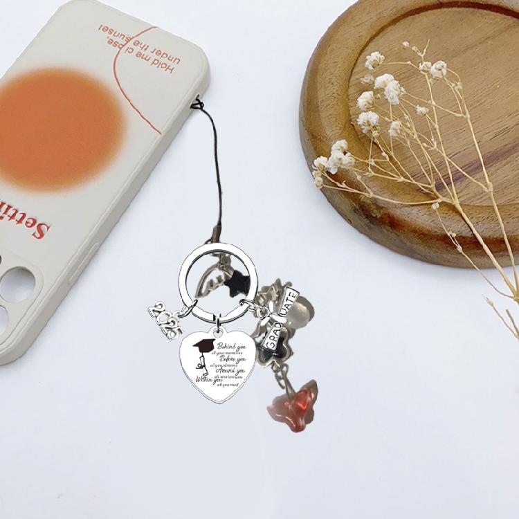 Stylish Graduation Keychain Stainless Steel Keychain Graduation Key Holder Graduate Keyring Perfect for Teenager Student