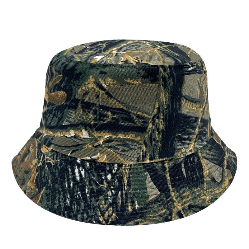Retro Doppelseitige Schlangenmuster Camouflage Fischerhut für Männer und Frauen Outdoor Radfahren Sonnenhut Frühling und Sommer Reise Sonnen Modehut
