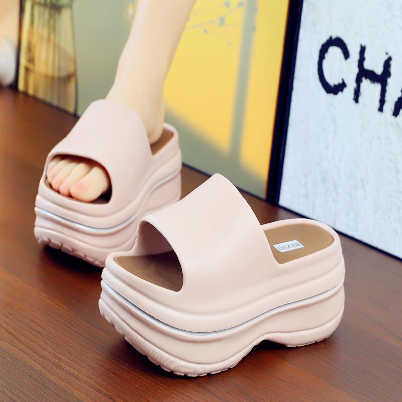 Mode Hausschuhe Plateau Hausschuhe Slides Massage Sommer Flache Schuhe Frau 2025 Hausschuhe Flaches Plateau Sommer Massage