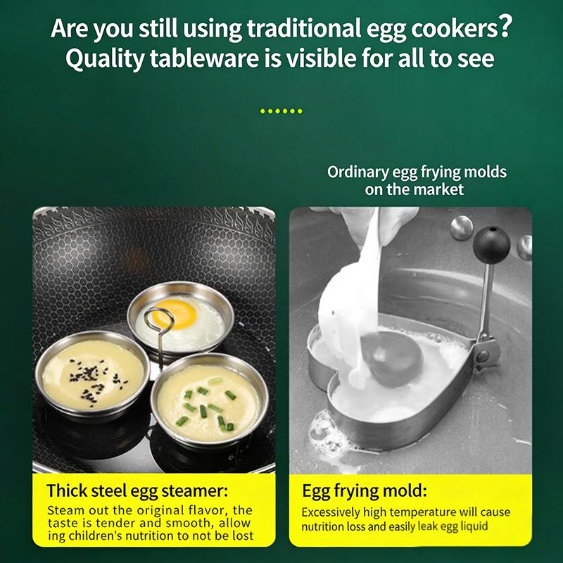 Stainless Steel Egg Steamer Household Multi-Functional Round Boiled Egg Kitchen Utensils