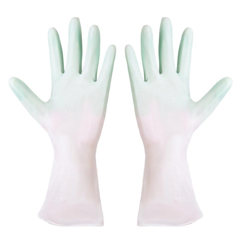 Jelly Iridescent PVC Dishwashing Gloves - Durable, Waterproof, Short Cleaning Gloves for Kitchen and Laundry
