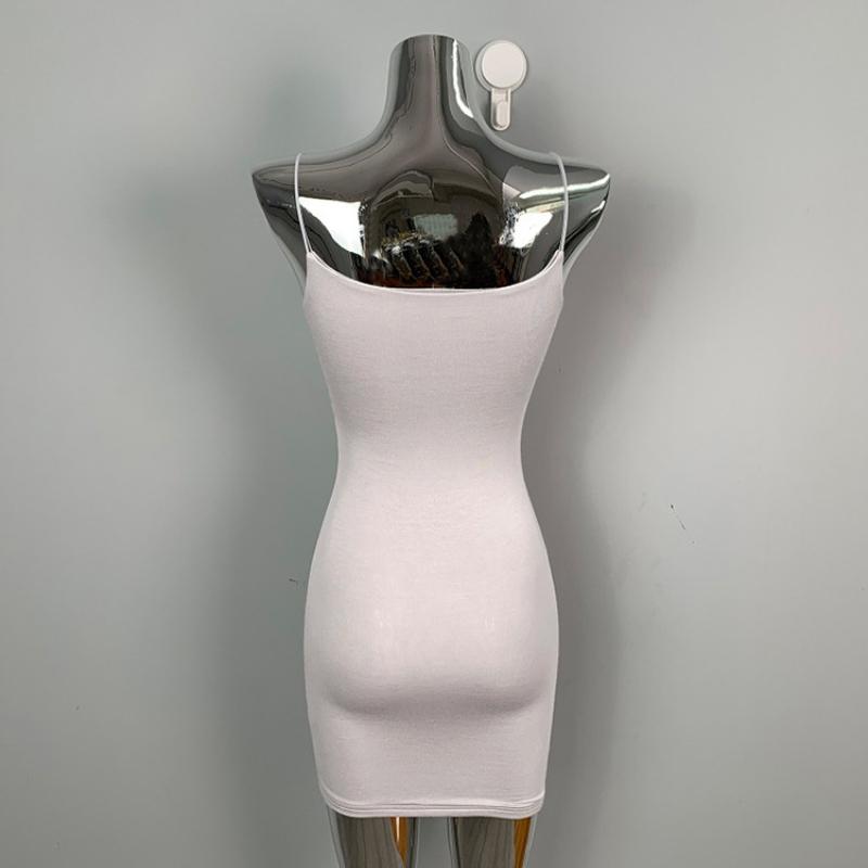 Summer Women's U-neck Dress Casual Suspender Hip Hugging Skirt Fashionable and Sexy Tight Skirt