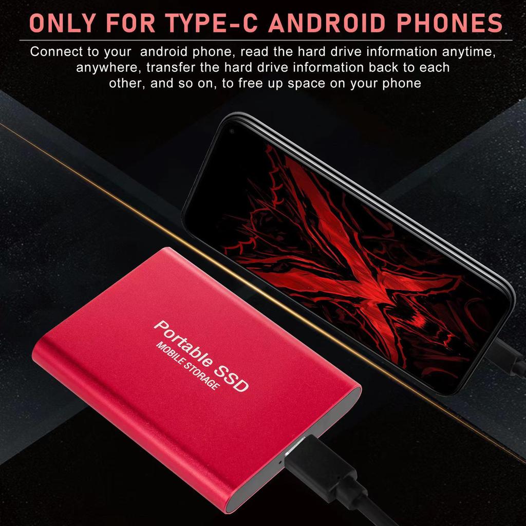External Mobile Solid State Drive 512GB/1TB USB 3.0 High-Speed for Phone/Computer