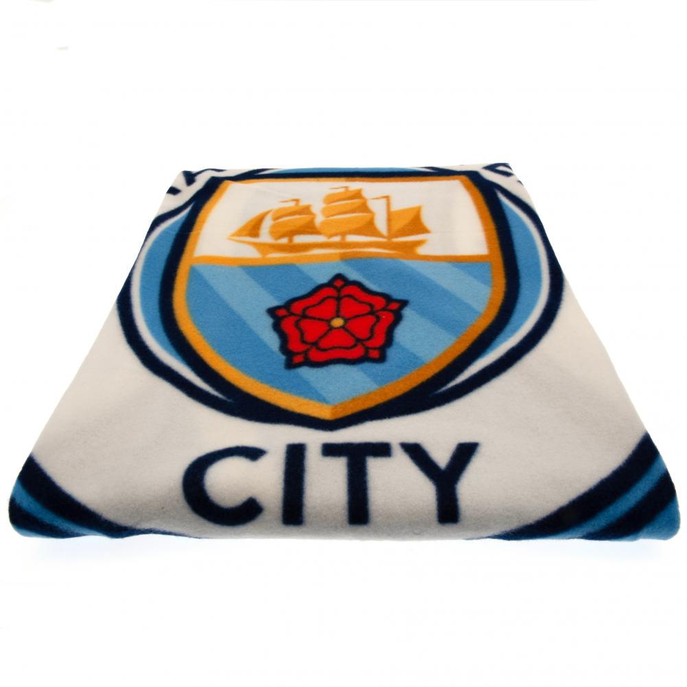 Manchester City FC Official PL Fleece Blanket