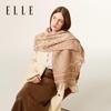 ELLE Women's 100% Merino Wool Jacquard Scarf & Shawl Gift Set