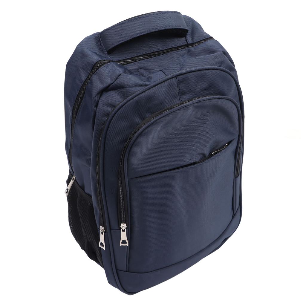 Business Backpack Multifunctional Travel Laptop Backpack Commuting Dual Straps Bag Blue Oxford Fabric