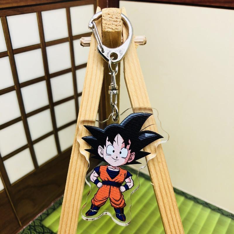 Anime  Z Keychain Acrylic Pendant, Son Goku Trunks Buu Piccolo Key Ring, Cartoon Cosplay Bag Purse Accessories Gift