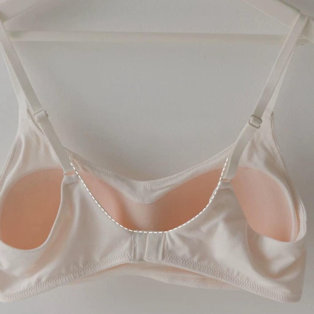 Women's Small Bust Push-Up Seamless Backless Strap Modal Silk Wire-Free Tube Top Bra Anti-Drooping