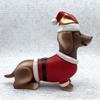 8Inch Christmas Dog Figurine Durable Resin Decoration For Mantels Display Holiday Gift Dog Lover