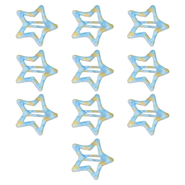 10lots Eye Catching Lattice Star Hairpin Children Cartoon Unisex Hair Clip for Enhancing Hairstyles In Various Settings