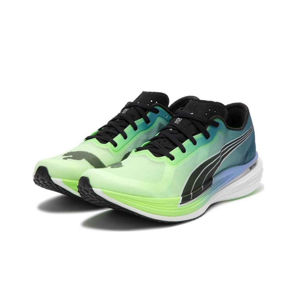 Puma Deviate Nitro Elite 2 Fireglow Herren Sneaker Grün Fizzy-Lime Königsblau-Saphir 377786-01