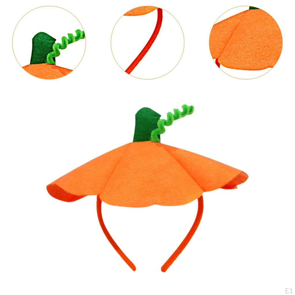 Halloween Pumpkin Headband Cosplay Hair Hoop for Makeup Holidays Dressing Up