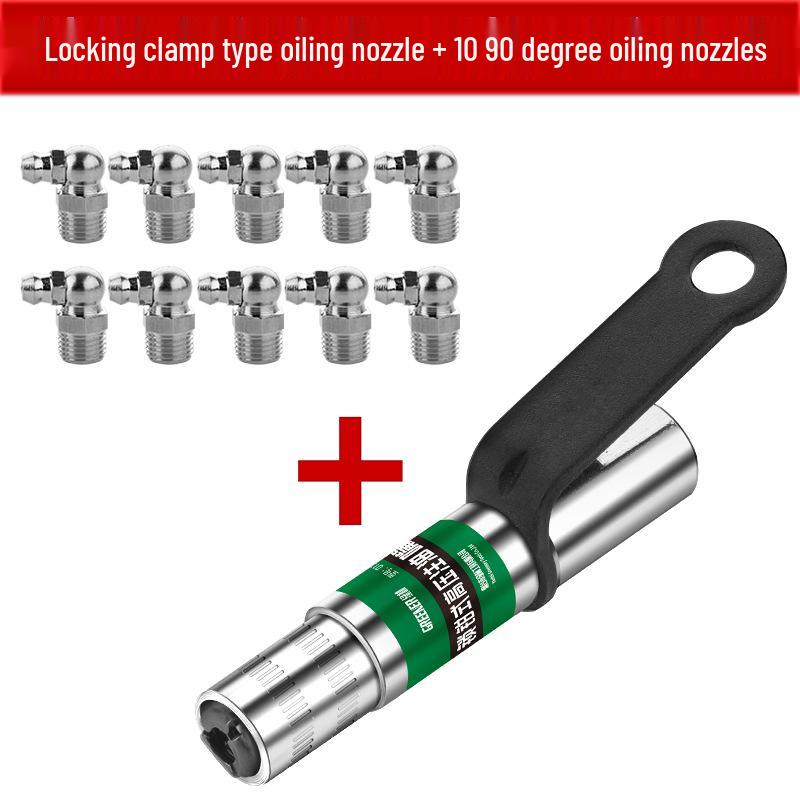 Green Forest High-Pressure Manual Locking Grease Gun Nozzle Set