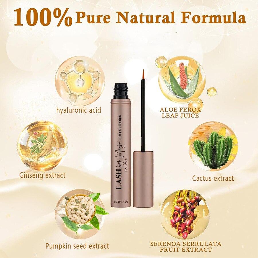 Natural Eyelash and Eyebrow Growth Serum Precision Applicator Waterproof 10ml