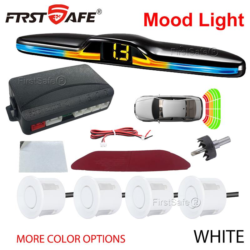 

FirstSafe Factory New Mood Light LED Parking Sensor System Reversing Radars System Backlight Parktronic Other