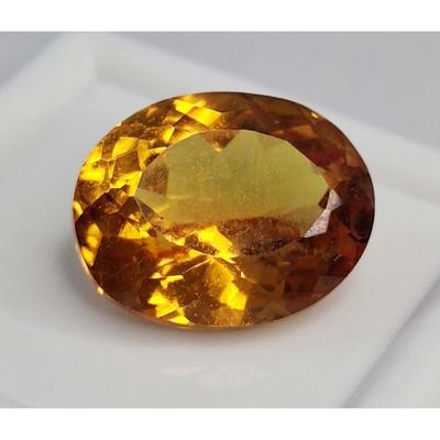 Oval Cut Natural Citrine Orangish Yellow 9-11 Ct Fabulous Certified Gemstone