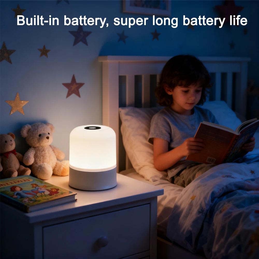 Touch night light touch adjustment RGB rechargeable outdoor camping light atmosphere light family children's room light