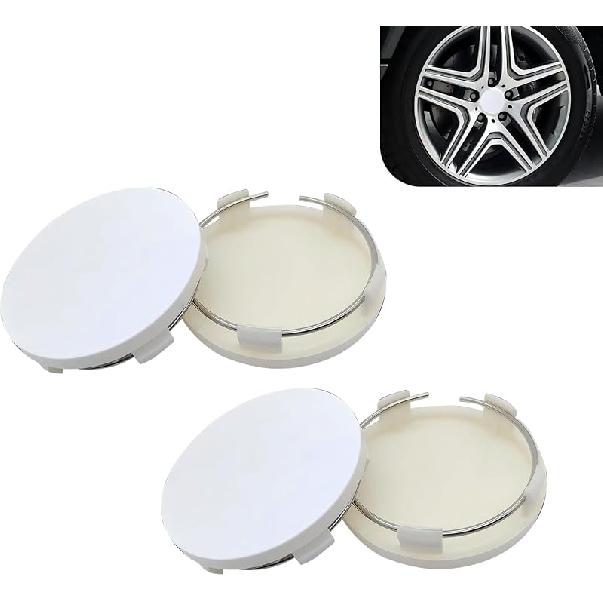 4 PCS Car Wheel Center Hub Cover, 60MM/2.36In Outer Diameter and 56MM/2.2In Inner Diameter, Snap-in Vehicle Rim Hub Caps Accessories (Silver)