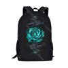 Gothic Rose Pattern School Bags for Girls Teenager Shoulder Backpack Trend College Student Casual Women Travel Bag