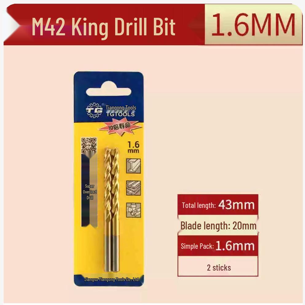 Tiangong M42 Overlord 8% Cobalt High-Speed Steel Twist Drill Bit for Stainless Steel