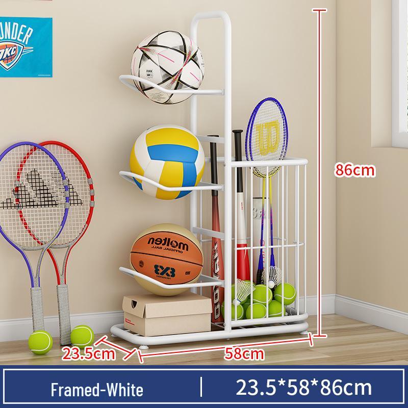 Multi-layer Iron Rack for Storing Kids' Sports Balls, Rackets & More