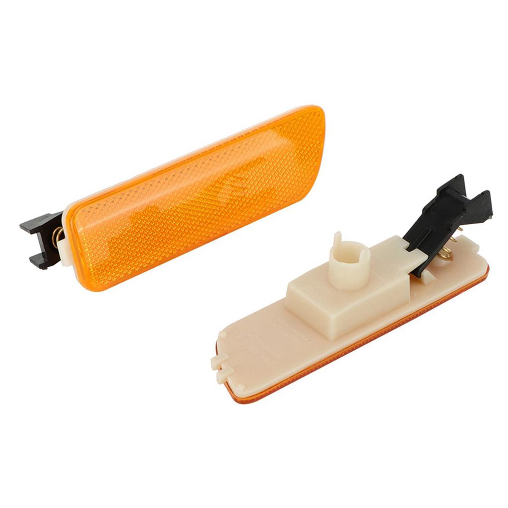 1 Pair Smoked Bumper Marker Side Light Housing for MK4 617215181853 (Black)