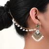 Bohemian Flower Ear Pins for Women , Retro Style Titanium Alloy Earrings , Fashion Ethnic Earrings