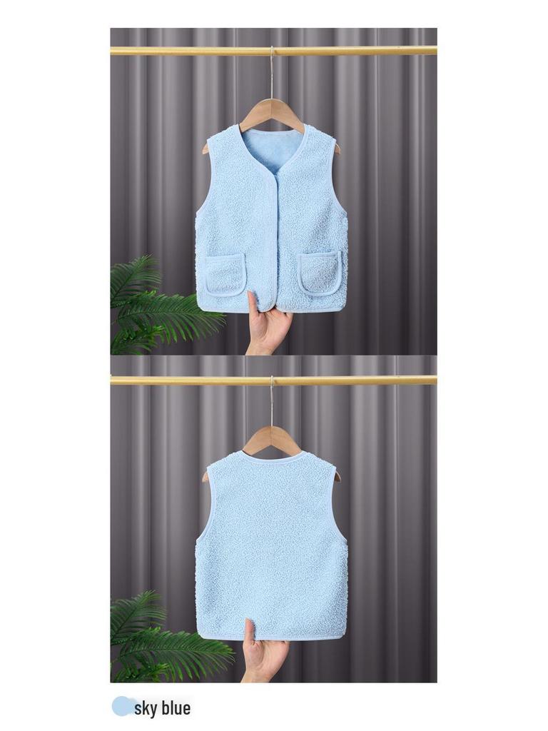 Kids' Lambswool Vest - Warm, Sleeveless Autumn/Winter Jacket for Boys & Girls