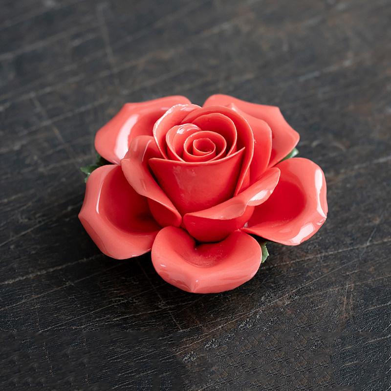 

Керамические розы, ручной работы аромалампа-роза, подходит для домашнего декора, подарков на День святого Валентина, подарков красный