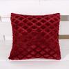 Plush Cushion Cover Sofa Lumbar  Cover Home Decoration Solid Colorful