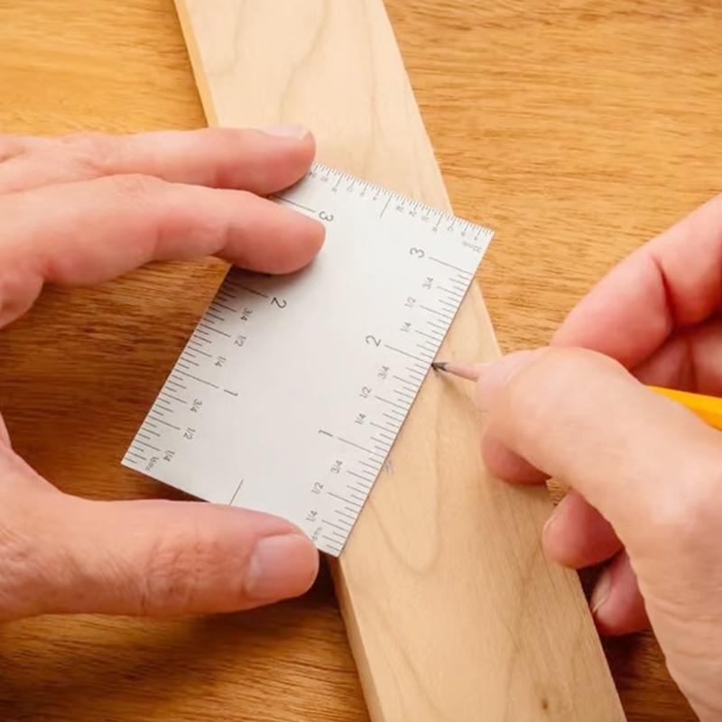 Small Steel Woodworking Rulers Heavy Duty Pocket Rule Small Workshop Rulers for Precisions Measuring & Workshop Layouts