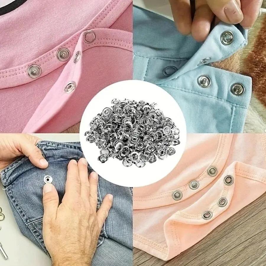 Buckle Rivet Buttons Metal Pliers Snap Button Claw Set Rivet Buckle Installation Tool Kit Hand Pressure Plier
