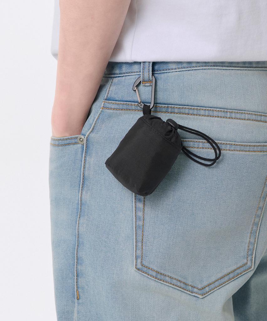 Musinsa Standard Crinkle Micro Packable Shoulder Bag [Black]
