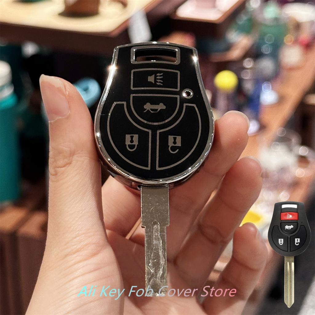 Key Fob Cover with Keychain Lanyard for Nissan 2013 2014 2015 Sentra