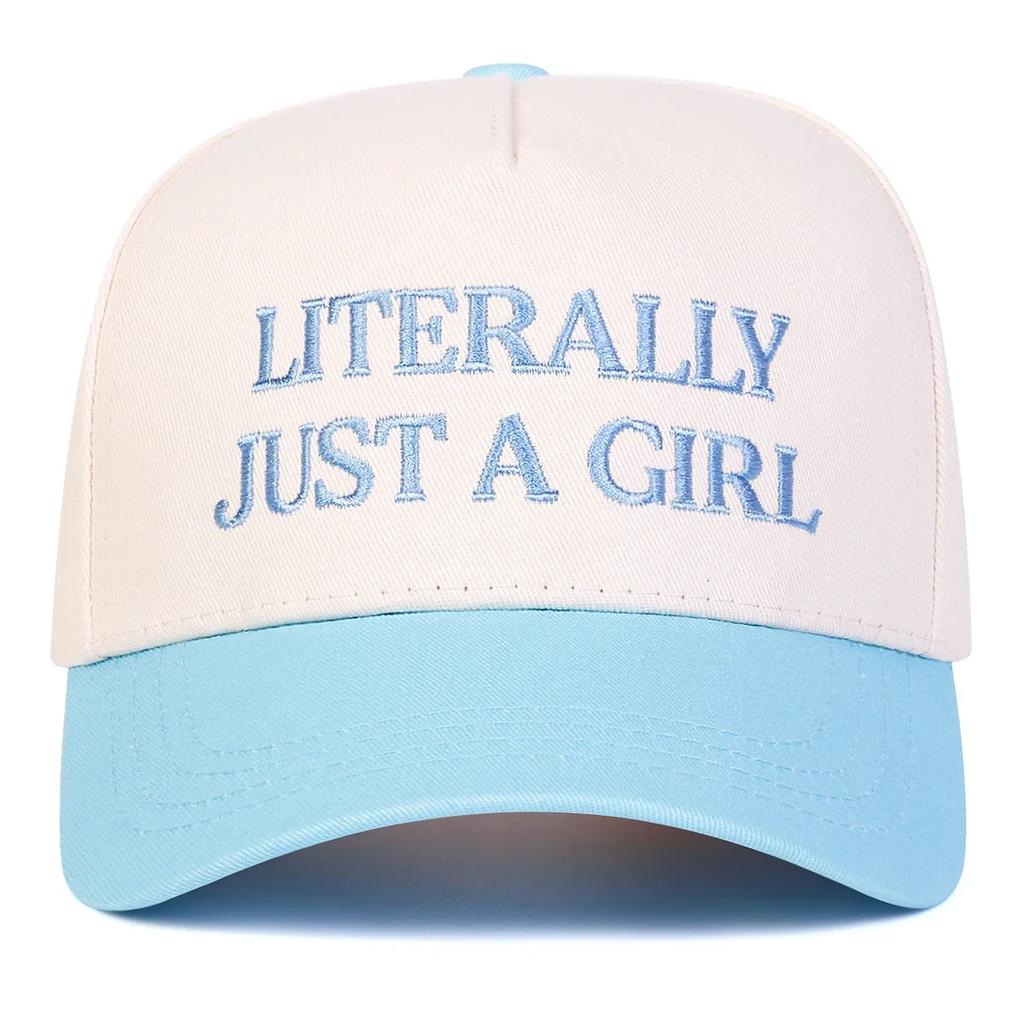 Unisex LITERALLY JUST A GIRL Embroidery Baseball Caps Spring Autumn Outdoor Adjustable Casual Hats Sunscreen Hat Sports Cap