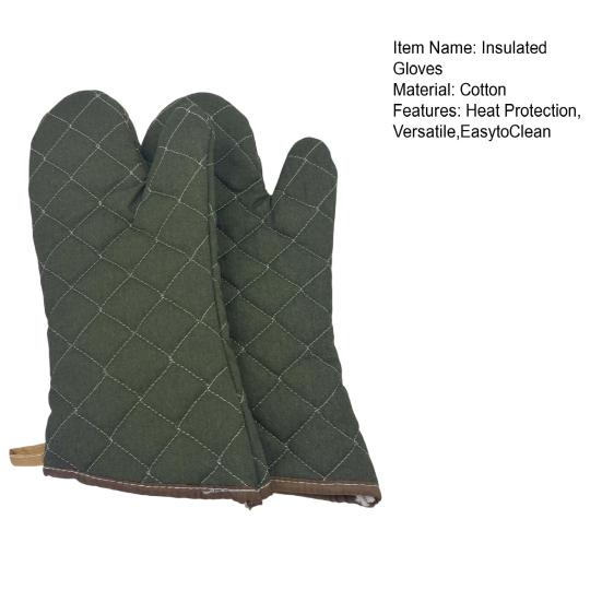 2 Peças Luvas de Forno de Algodão Espessado Luvas de Cozimento Resistentes ao Calor para Micro-ondas e Grelha Antiderrapantes Laváveis à Máquina Ferramenta Essencial de Cozinha