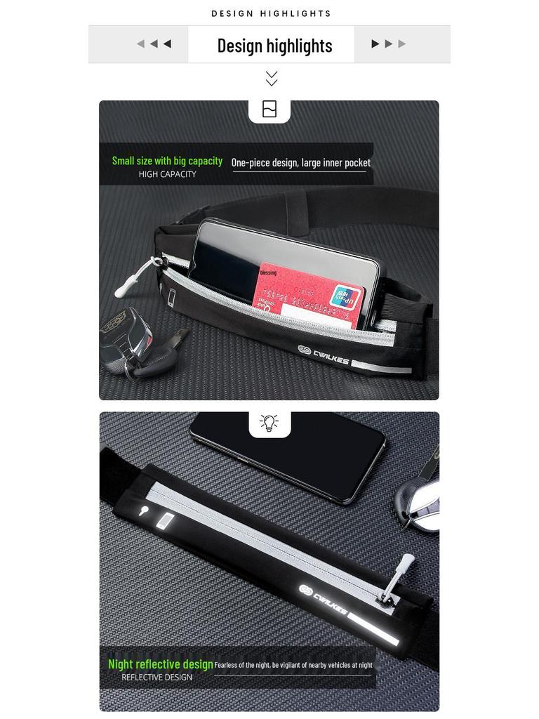 Unisex Wasserdichte Lycra Lauf-Bauchtasche – Unsichtbarer Elastischer Fitnessgürtel für Outdoor-Sportarten