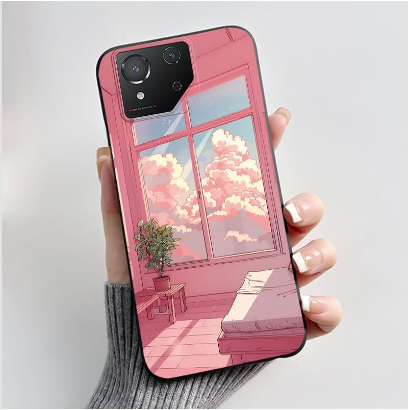 Casing For Asus ROG Phone 8 Phone8 ROG8 Pro Case Luxury Dragon Cute Cool Boys Girls Slim Black Matte Soft TPU Back Protect Cover