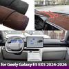 For GEELY Galaxy E5 EX5 2024 2025 2026 Car-styling Suede Leather Black/Brown Dashmat Dashboard Cover Pad Dash Mat Carpet