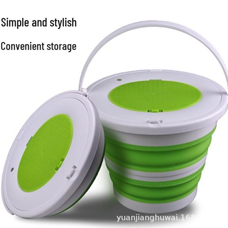 10-литровое складное ведро для воды - Портативное хранилище для рыбалки, отдыха на природе, дома или мойки автомобиля. 5L with Net Cover