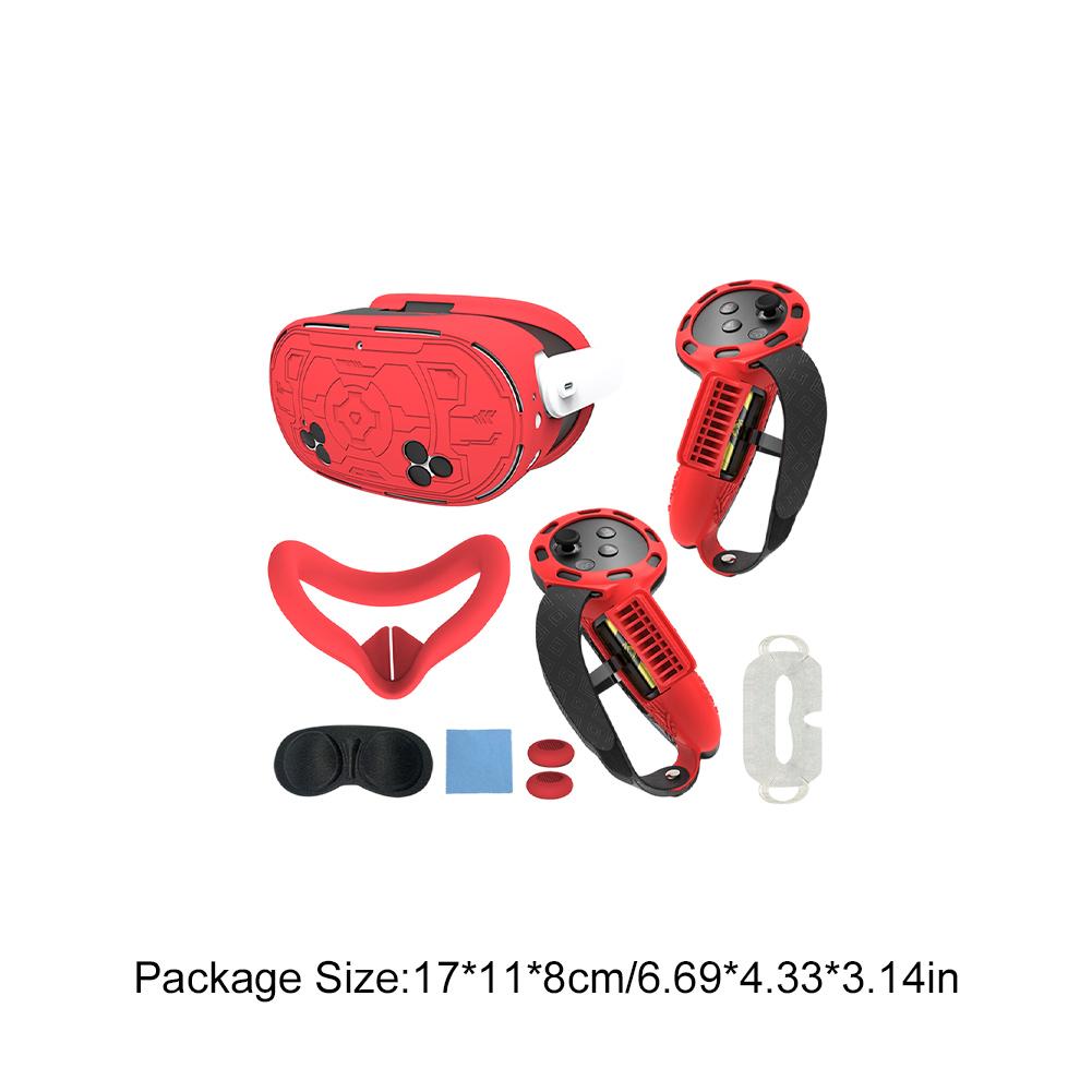 7Pcs VR Accessories Protective Cover Anti-Fall for Meta Quest 3S VR Headset Accessories Set VR Face Cover Controller Grips Cover