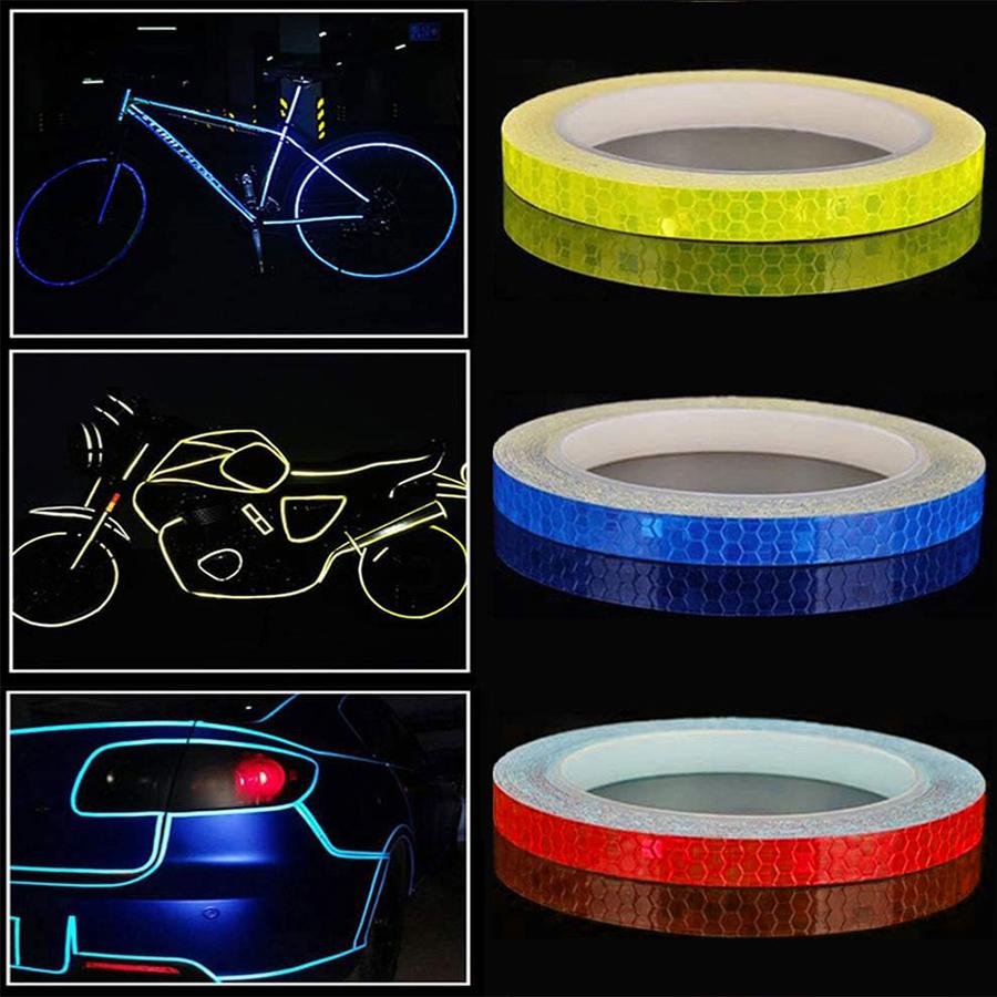 Reflective night safety stickers, waterproof reflective strips for outdoor night visibility, trailers, clothing, cars, bicycles