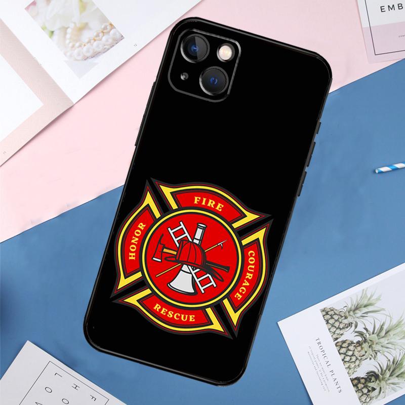 Firefighter Fire Department Fireman Phone Case For iPhone 11 14 15 16 Pro Max 13 12 Mini XS X XR Plus Protection Cover