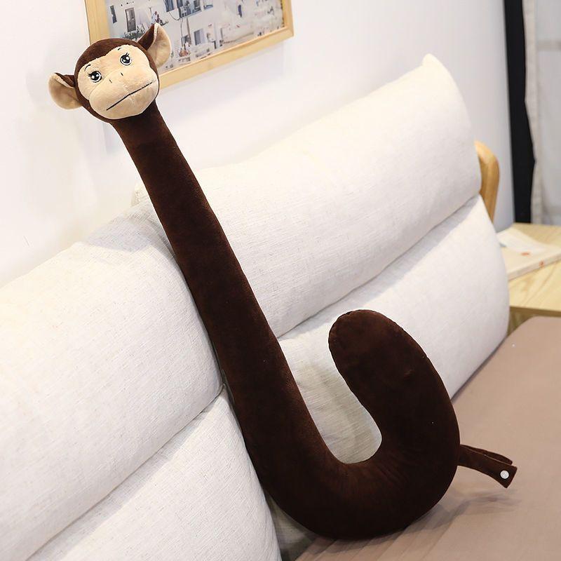 Multifunctioneel Grappig Dier Pluche Nekkussen Telefoonhouder U-Vormige Luie Beugel Handsfree Stand voor TV Kijken Reisgebruik 82cm