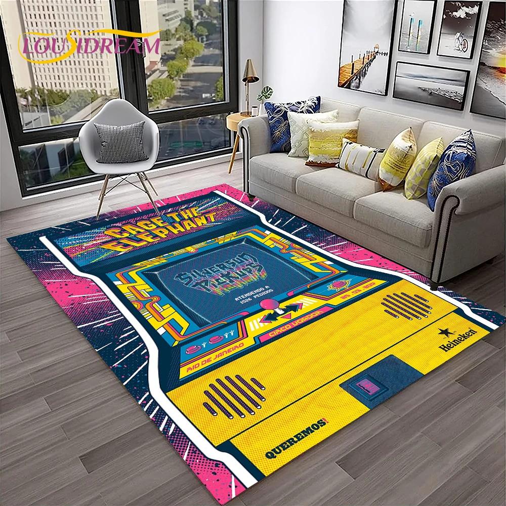 Game Boy GamePad consola de juegos Retro alfombra para el hogar sala de estar dormitorio sofá felpudo decoración, alfombra para área de niños alfombra antideslizante