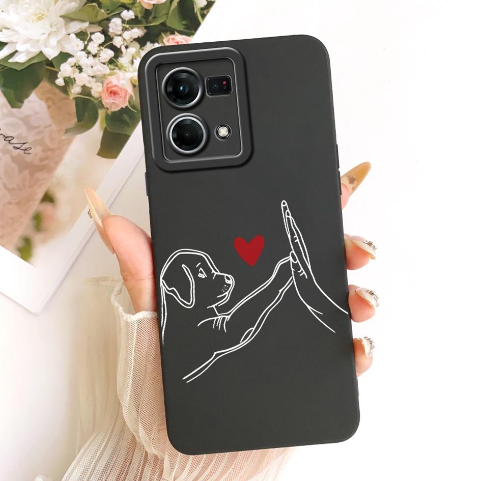 Case For OPPO Reno 7 8 4G Cover CPH2457 CPH2363 Lovely Cartoon Soft Silicone Matte Bumper For OPPO F21 Pro Cases F21s Pro Fundas