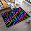 Colorful Glitter Zebra Stripe Pattern Carpet for Living Room Decor Suitable for use as an anti-slip for living room bedroom sofas