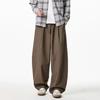 Fashion Bottom Clothes Pants Japanese Style Men's Solid Color Simple Basic Casual Trendy Loose Wide Leg Cargo Trousers