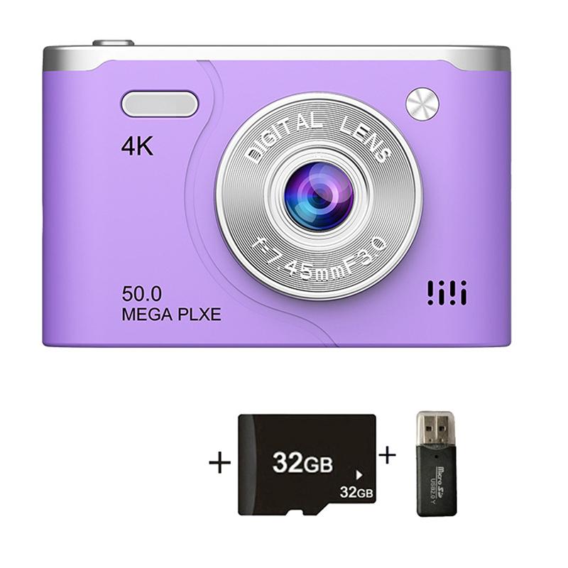 Retro Ccd Digitalkamera 4K Dual-Objektiv Videokamera 8x Zoom 2,4 Zoll Bildschirm 6400W Pixel Lange Akkulaufzeit Für Reisen Und Studenten