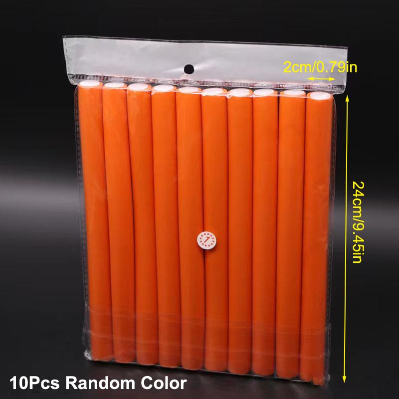 10Pcs Flexible Hair Curling Rod Hair Curler Makers Soft Foam Bendy Twist Curls Flexi Rollers Styling Tools No Heat Roller